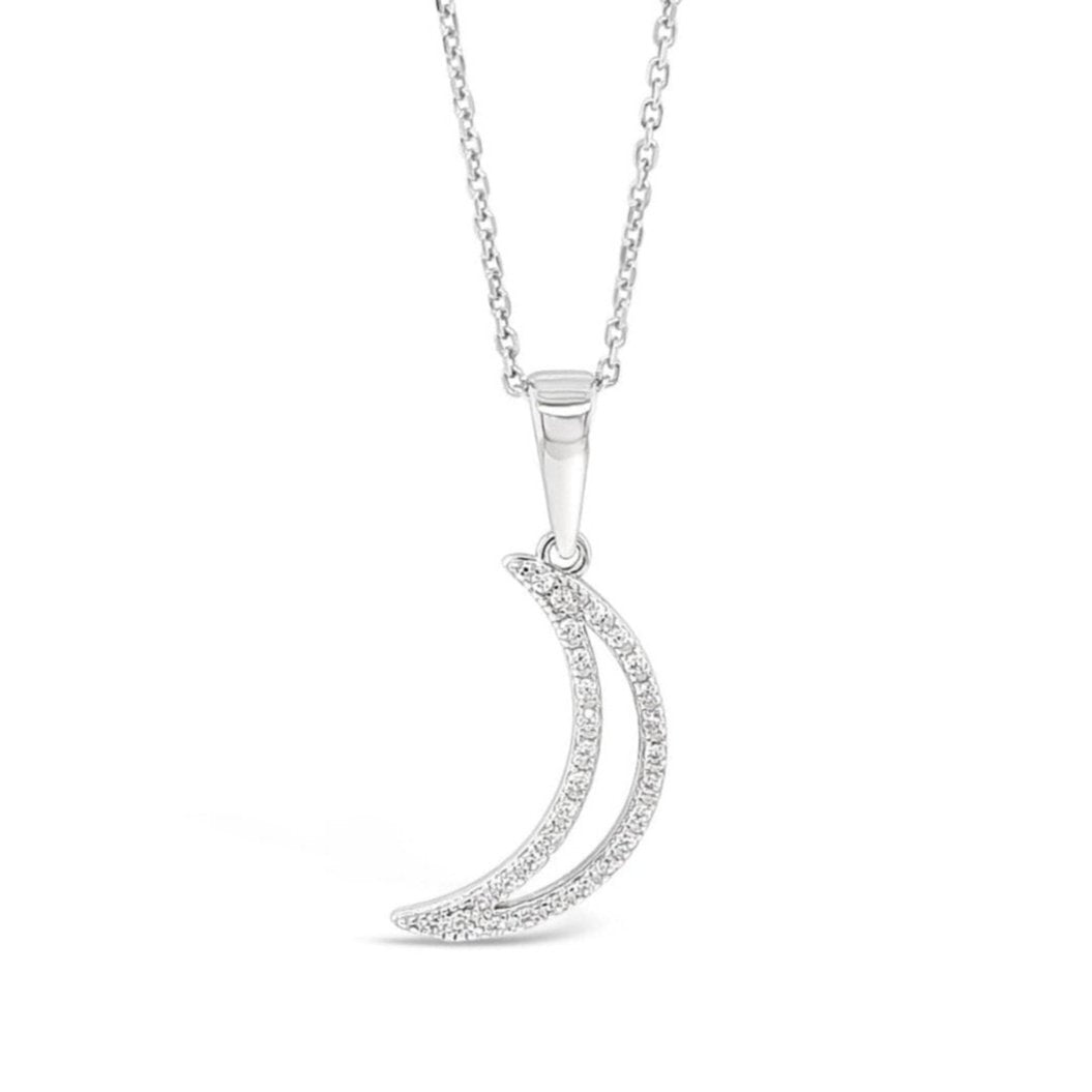 moon crescent 925 silver pendant